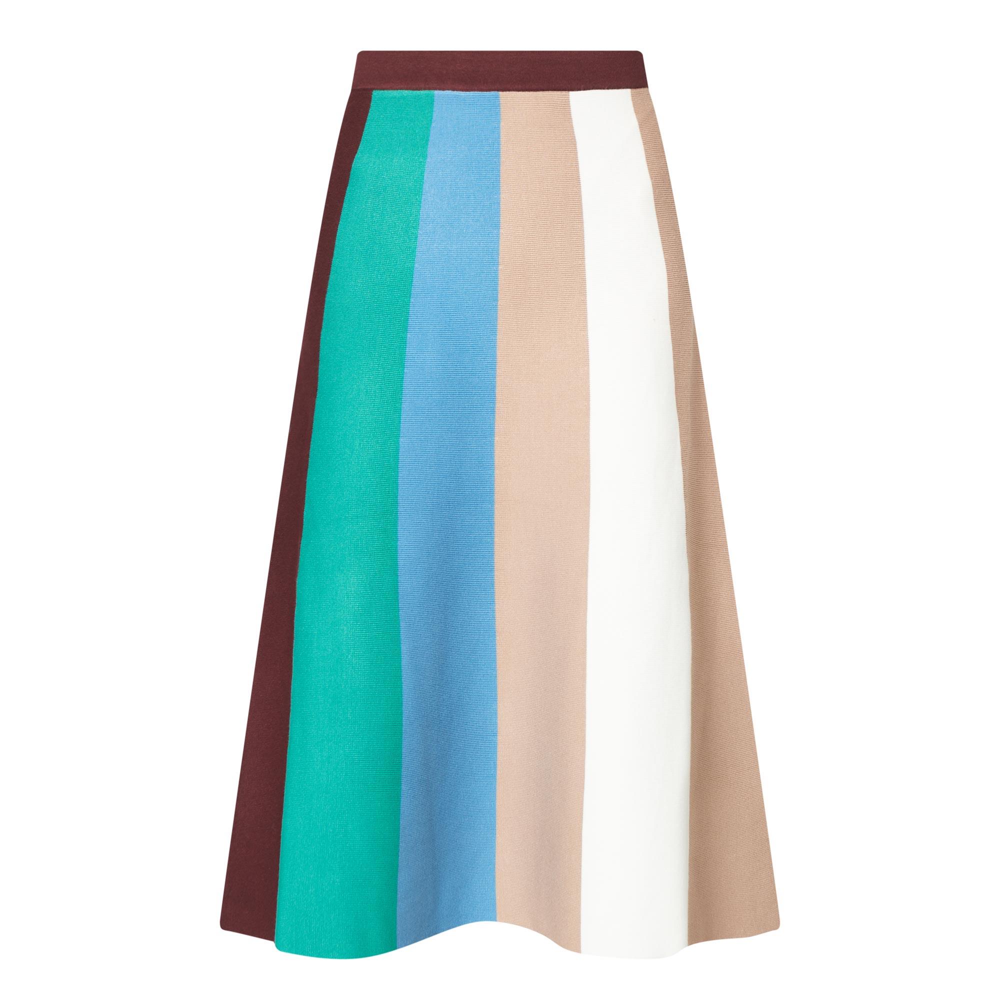 Block Stripe Skirt